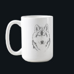 Taza De Café Funky Wolf Head Face Sketch<br><div class="desc">Funky Wolf Head Face Sketch Coffee / Tea Mug Cup para añadir a su colección de artículos para bebidas en casa/oficina. Un regalo fresco / idea de regalo para todos los que aman los objetos de diseño a medida,  vibraciones positivas,  lobos,  animales salvajes y naturaleza,  etc.</div>