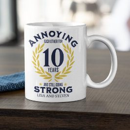 Taza De Café Funny 10th Anniversary for couples