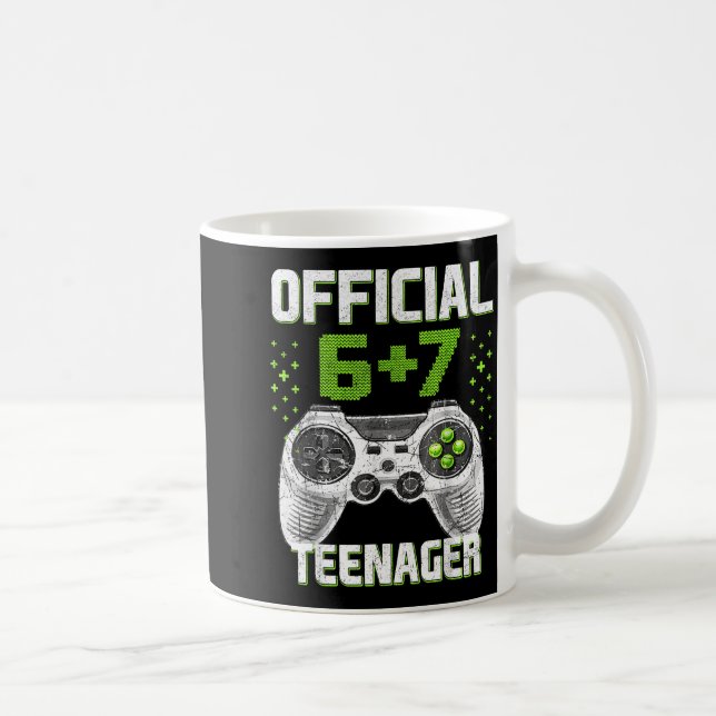 Taza De Café Funny 13th Birthday Teenager 6+7 Year Old Boys Kid (Derecha)