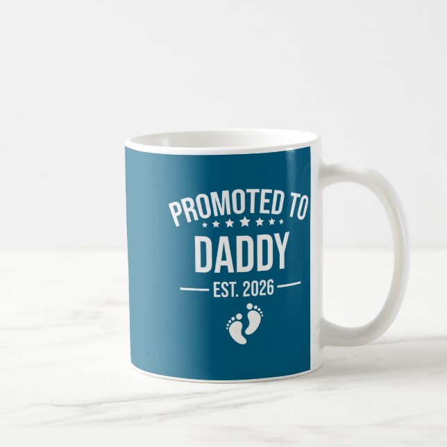 Taza De Café Funny 1st Time Dad Est 2026 New Dad New First Fath (Derecha)