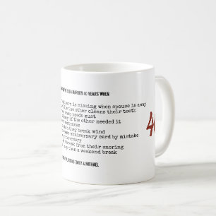 Taza De Café FUNNY 40 Aniversario Boda Personalizado