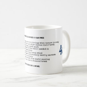Taza De Café FUNNY 45º Aniversario Boda Personalizado