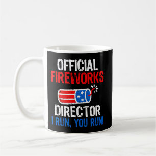 Taza De Café Funny 4 de julio, director oficial de fuegos artif