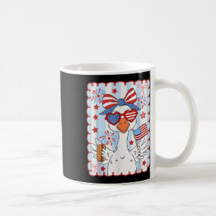 Taza De Café Funny 4 De Julio Patriótico Silly Goose American G