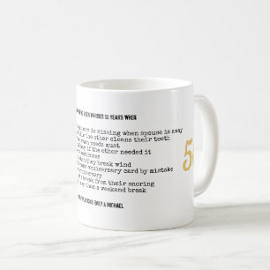 Taza De Café FUNNY 50 Aniversario Boda Personalizado