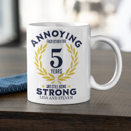 Taza De Café Funny 5th Anniversary for couples
