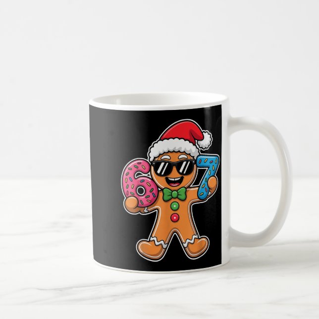 Taza De Café Funny 67 Christmas Six Seven Meme Xmas Gingerbread (Derecha)