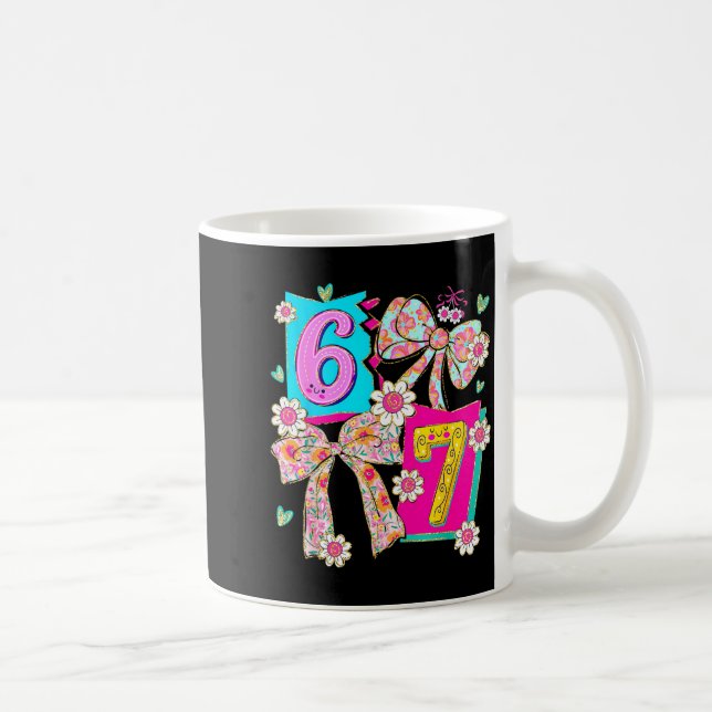 Taza De Café Funny 67 Coquette Bow Design For Girly Aesthetic L (Derecha)