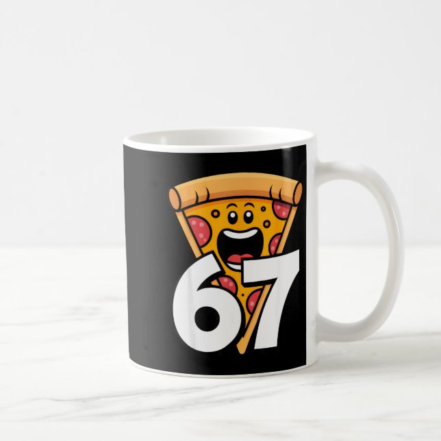 Taza De Café Funny 67 Meme Six Seven Humor Food Zza  (Derecha)