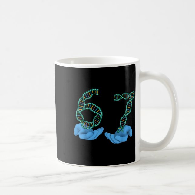 Taza De Café Funny 67 Number Meme Dna Replication Molecular Sci (Derecha)