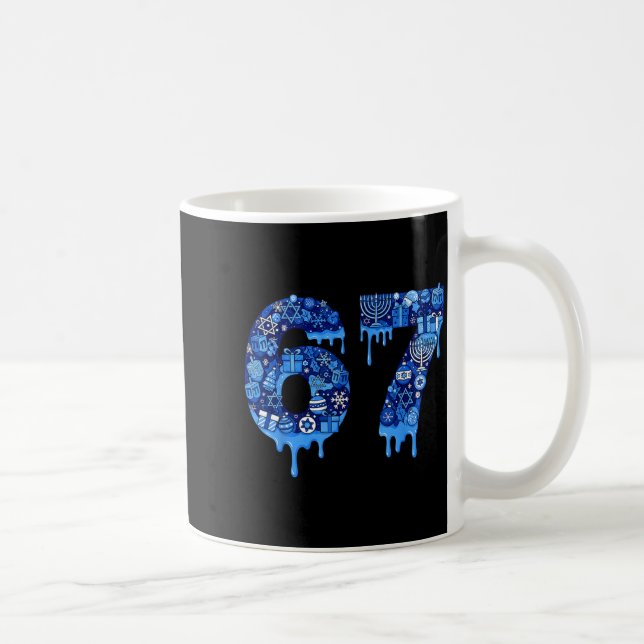 Taza De Café Funny 67 Six Seven 6 7 Happy Hanukkah Jewish Chanu (Derecha)