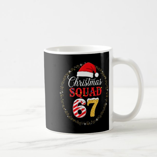 Taza De Café Funny 67 Six Seven Meme Brainrot 67 Christmas Squa (Derecha)
