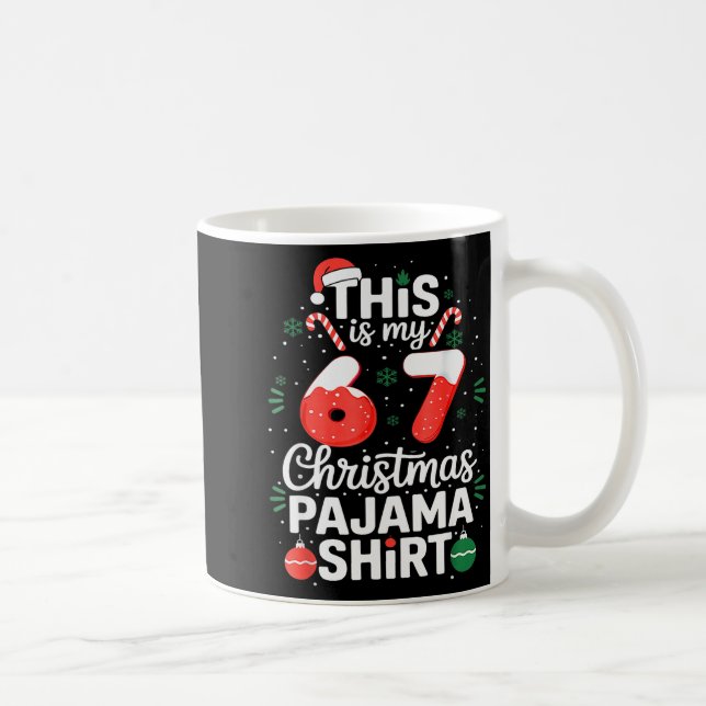 Taza De Café Funny 67 Six Seven Meme Brainrot Cringe Christmas  (Derecha)