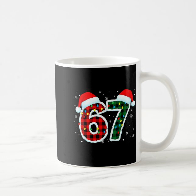Taza De Café Funny 67 Six Seven Meme Christmas Pajamas Holiday  (Derecha)