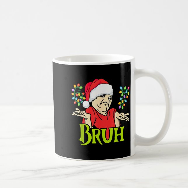 Taza De Café Funny 6 7 Bruh Merry Christmas Santa 67 Meme Men W (Derecha)