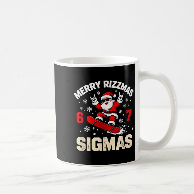 Taza De Café Funny 6-7 Meme Christmas Nice Naughty 67 Slang Tre (Derecha)
