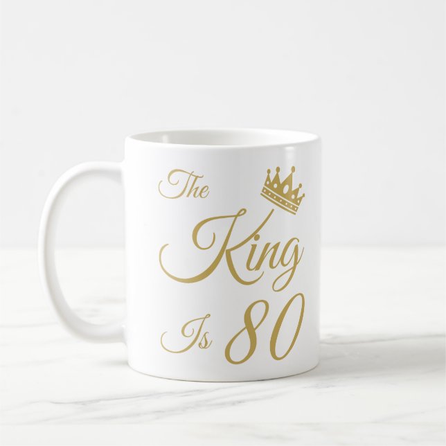 Taza De Café Funny 80 cumpleaños para los hombres (Izquierda)