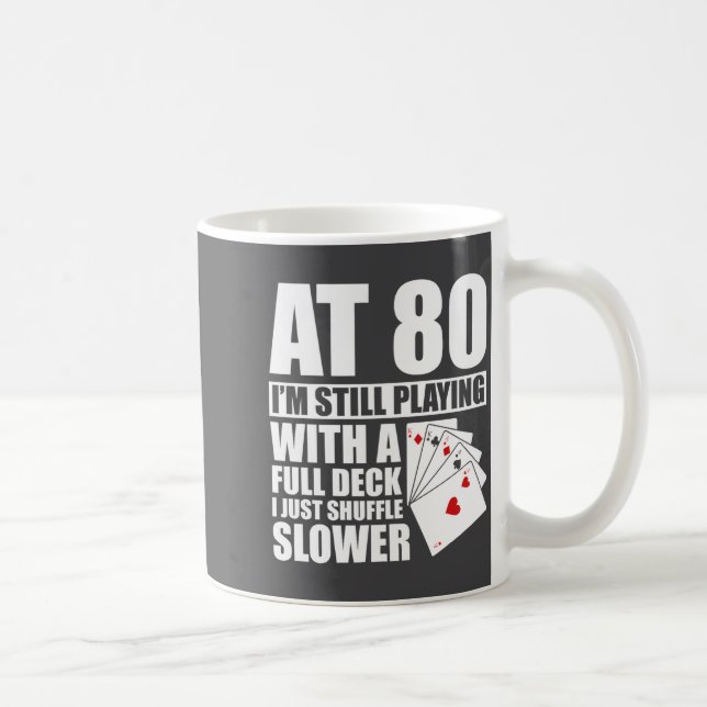 Taza De Café Funny 80th Birthday Ker Player 80 Year Old Retro  (Derecha)