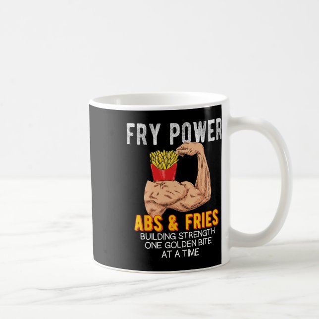 Taza De Café Funny Abs Ejerce Fries Francesas Edificio Bo (Derecha)