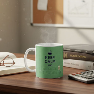 Taza De Café Funny Accountant Bookkeeper Keep Calm And Balance