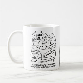 Taza De Café Funny Accountant Checks Slimming Club Figures