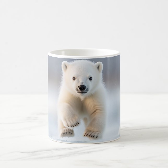 Taza De Café Funny Alaska Polar Bear Cub (Centro)
