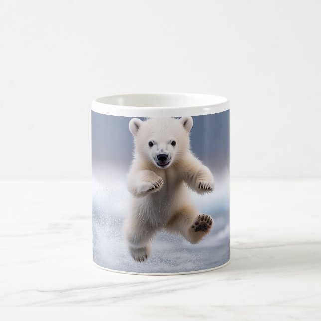 Taza De Café Funny Alaska Polar Bear Cub (Centro)