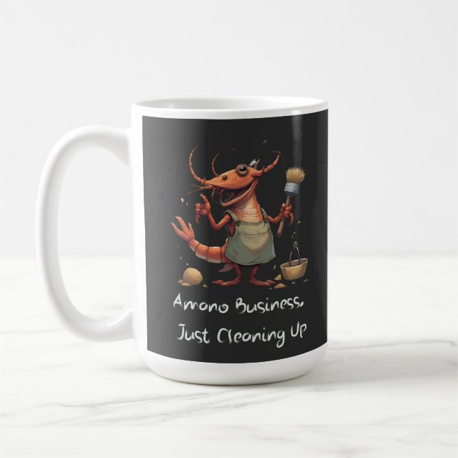 Taza De Café Funny Amano Shrimp Personalizado de limpieza con M (Izquierda)