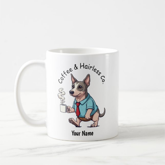 Taza De Café Funny American Hairless Business Suit Coffee  (Izquierda)