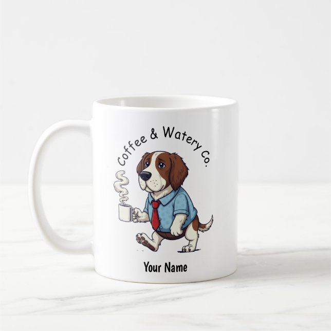 Taza De Café Funny American Water Spaniel Business Suit Coffee  (Izquierda)