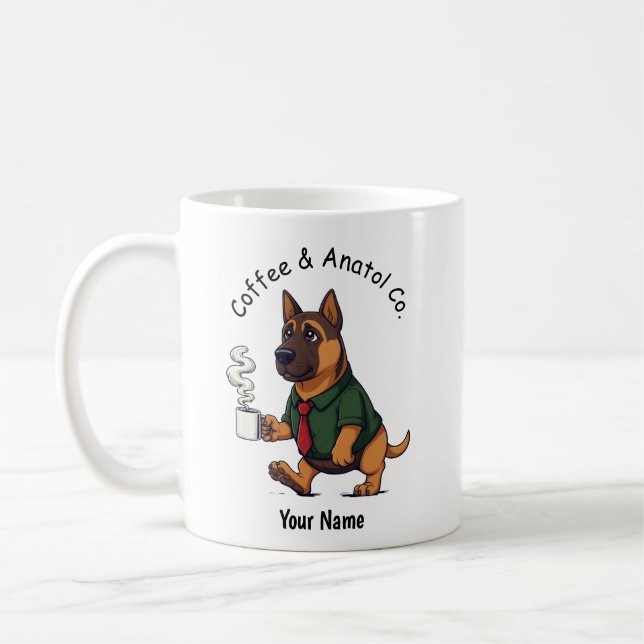 Taza De Café Funny Anatolian Shepherd Dog Business Suit Coffee (Izquierda)