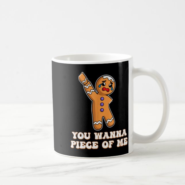 Taza De Café Funny Angry Gingerbread Man You W Ece Of Me  (Derecha)