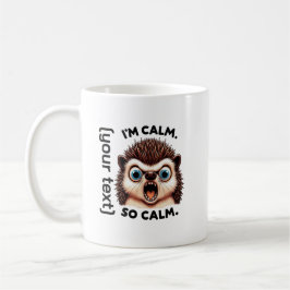 Taza De Café Funny Angry Hedgehog Personalizable