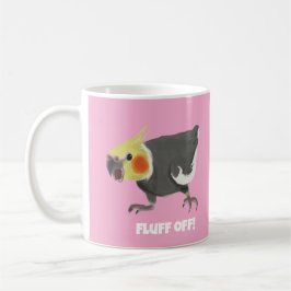 Taza De Café Funny Angry Normal Grey Cockatiel Fluff Off
