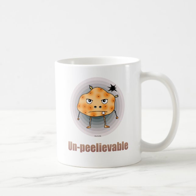 Taza De Café Funny Angry Potato – Un-peelievable Art (Derecha)