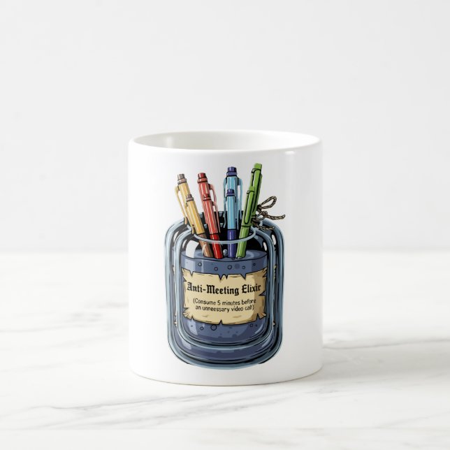Taza De Café Funny "Anti-Meeting Elixir" Office Humor Gift (Centro)