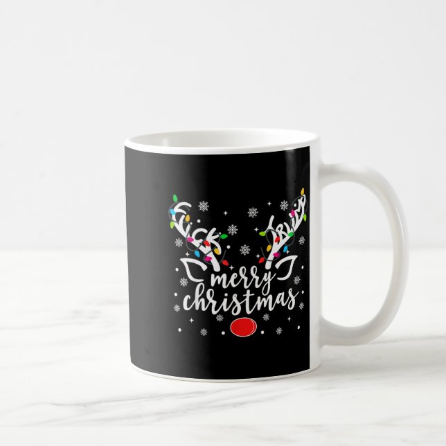 Taza De Café Funny Anti Trump Christmas Reindeer Funny Feminist (Derecha)