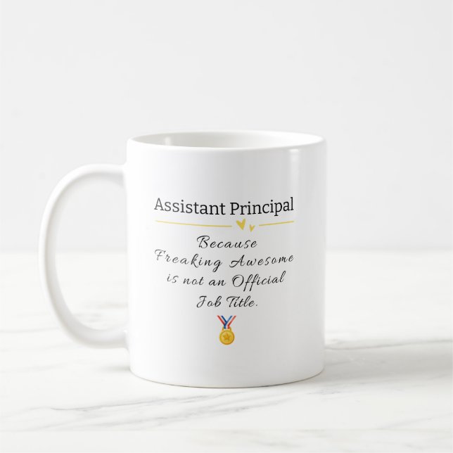 Taza De Café Funny Assistant Principal Título de trabajo Café M (Izquierda)