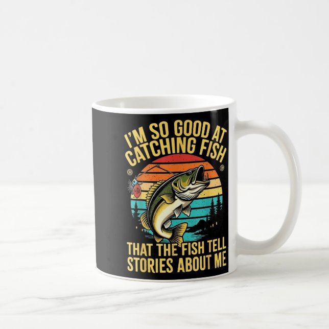 Taza De Café Funny B Fishing Quote Angler Snnerbait Lure Humor  (Derecha)