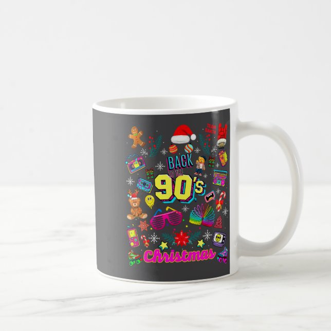 Taza De Café Funny Back To 90's Christmas Nostalgia Quotes Grap (Derecha)