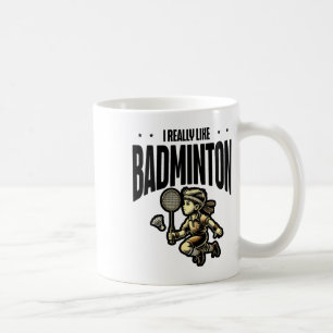 Taza De Café Funny Badminton Racket Lover Design