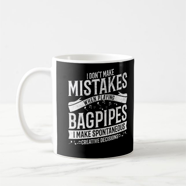 Taza De Café Funny Bagpipe Musician Music Loud Bagpiper (Izquierda)