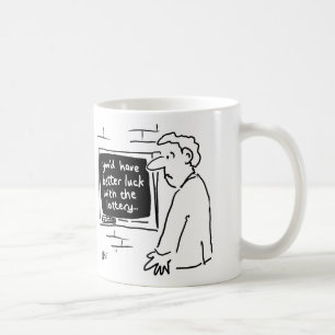Taza De Café Funny Banking Cartoon. Cash Machine Cartoon