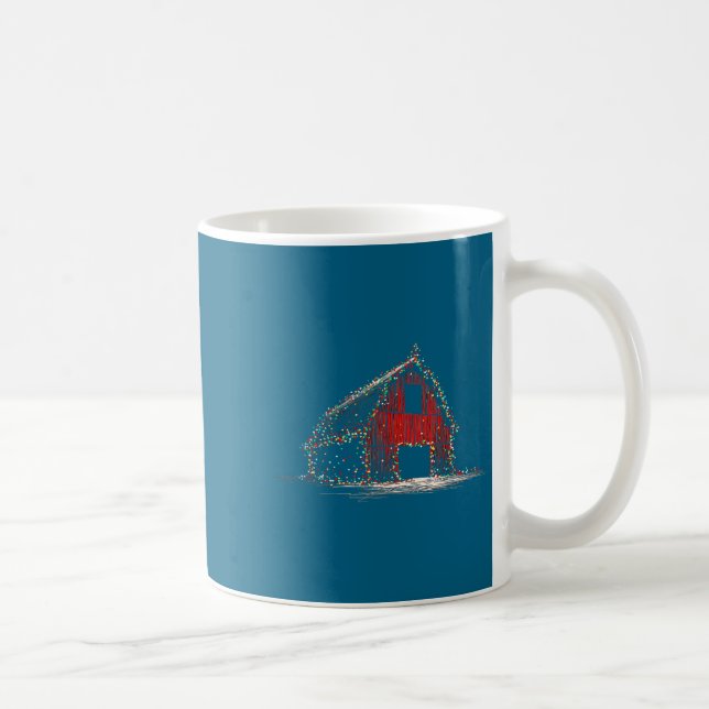 Taza De Café Funny Barn Christmas Graphics Lights Lover Farm Fa (Derecha)