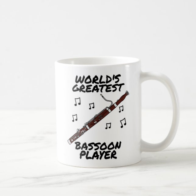 Taza De Café Funny Bassonista más grande del mundo (Derecha)