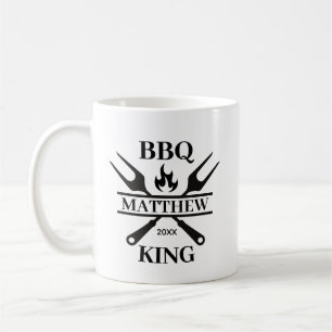 Taza De Café Funny BBQ Grill Master Barbacoa Personalizada King