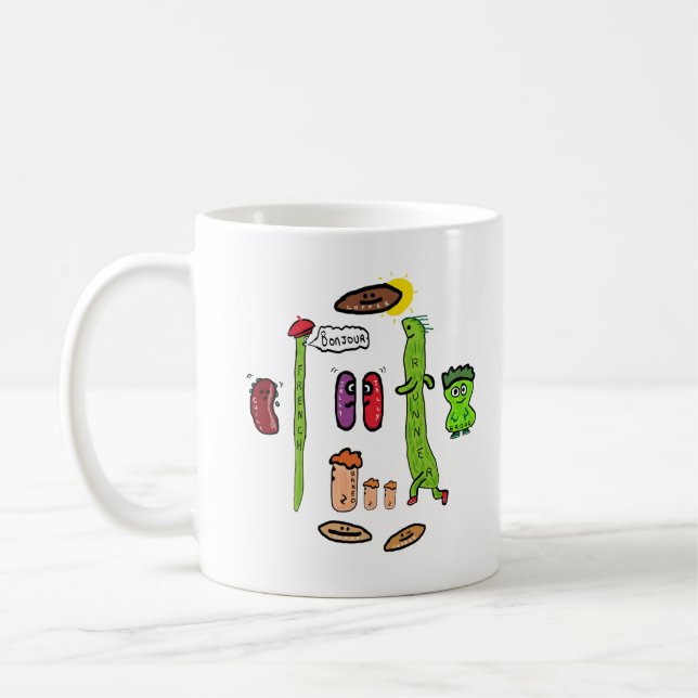 Taza De Café Funny Bean Puns (Izquierda)