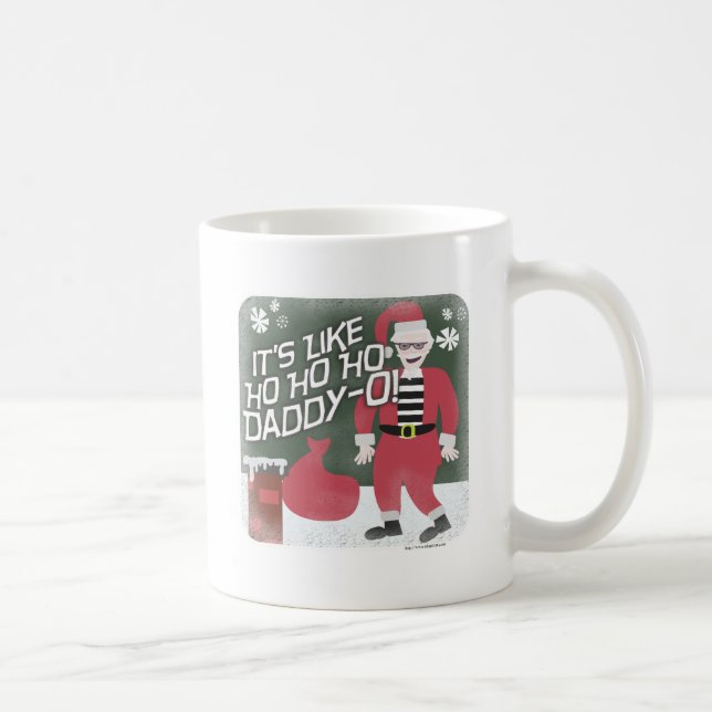 Taza De Café Funny Beatnik Santa (Derecha)