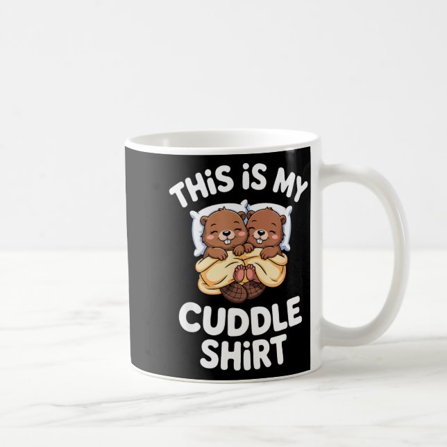 Taza De Café Funny Beaver Couple This Is My Cuddle  (Derecha)