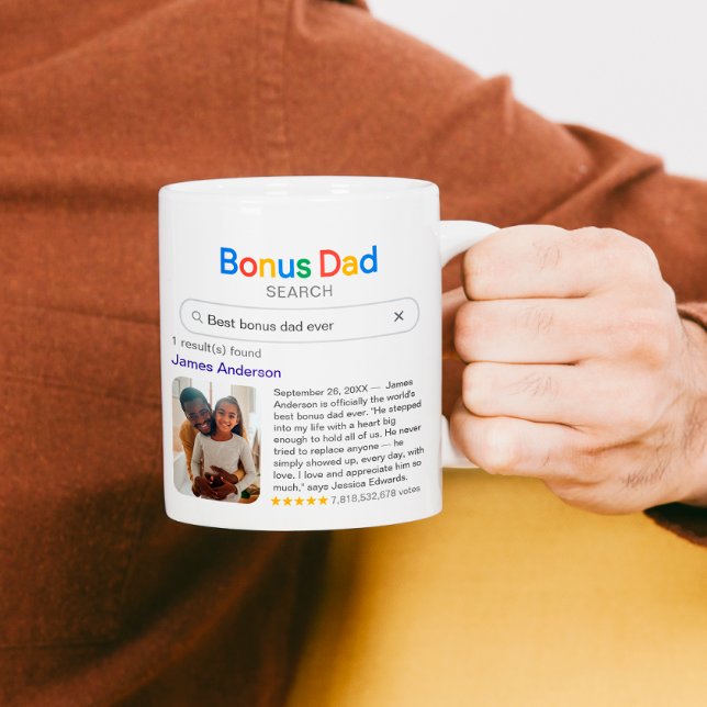 Taza De Café Funny Best Bonus Dad Ever Search Result With Photo (Subido por el creador)